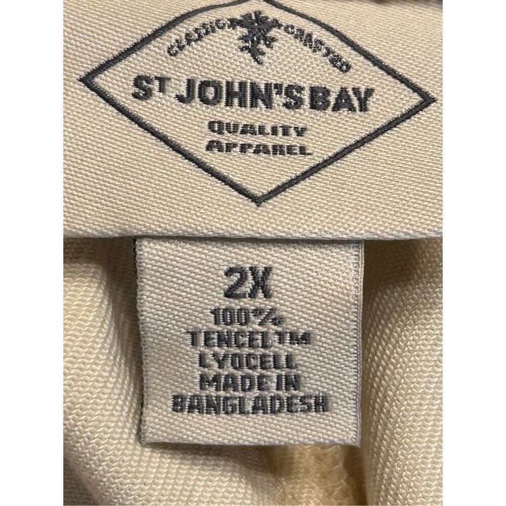 St. John's Bay Wide Leg High Rise Plus Crop 2X nwt Birch (0192) - Picture 5 of 5